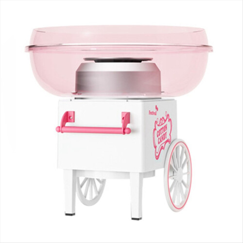 Mini Suikerspinmaker met Suikerschepje Roze, EU-stekker