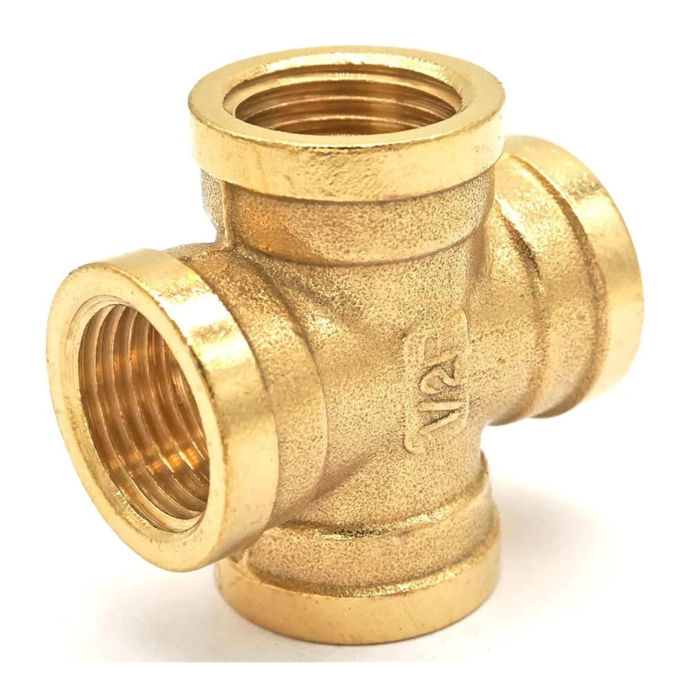 3/8" Bsp Female Brass Equal Cross 4 Ways Pipe Connector Fitting Coupler Brass 3/8 Bsp Cross Fitting 4 Ways Pipe Coupler 9067246336394
