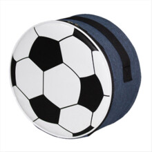 CNNOTEPAD-Voetballunchtas met riem, voor schoolpicknick en kamperen - marineblauw