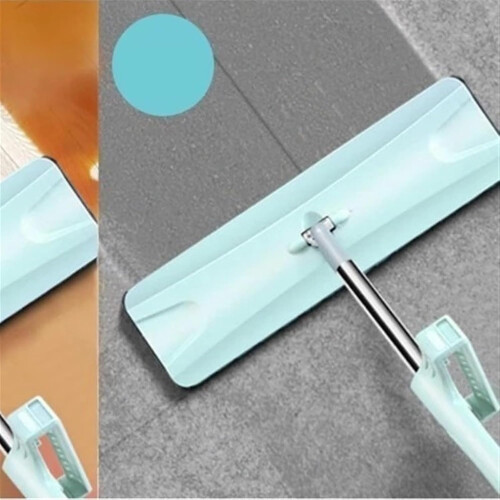 Mop Floor Flat Squeeze Mop With Folding Bucket Hands Free Washing Microfiber Replacement Pad Automatic Spin 2