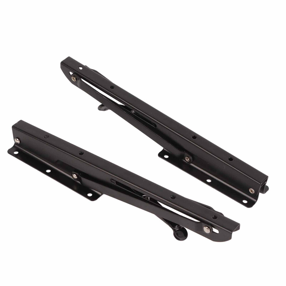 2Pcs Iron Folding Shelf Brackets Wall Mount Triangular Stand Paint Black 5061355876356