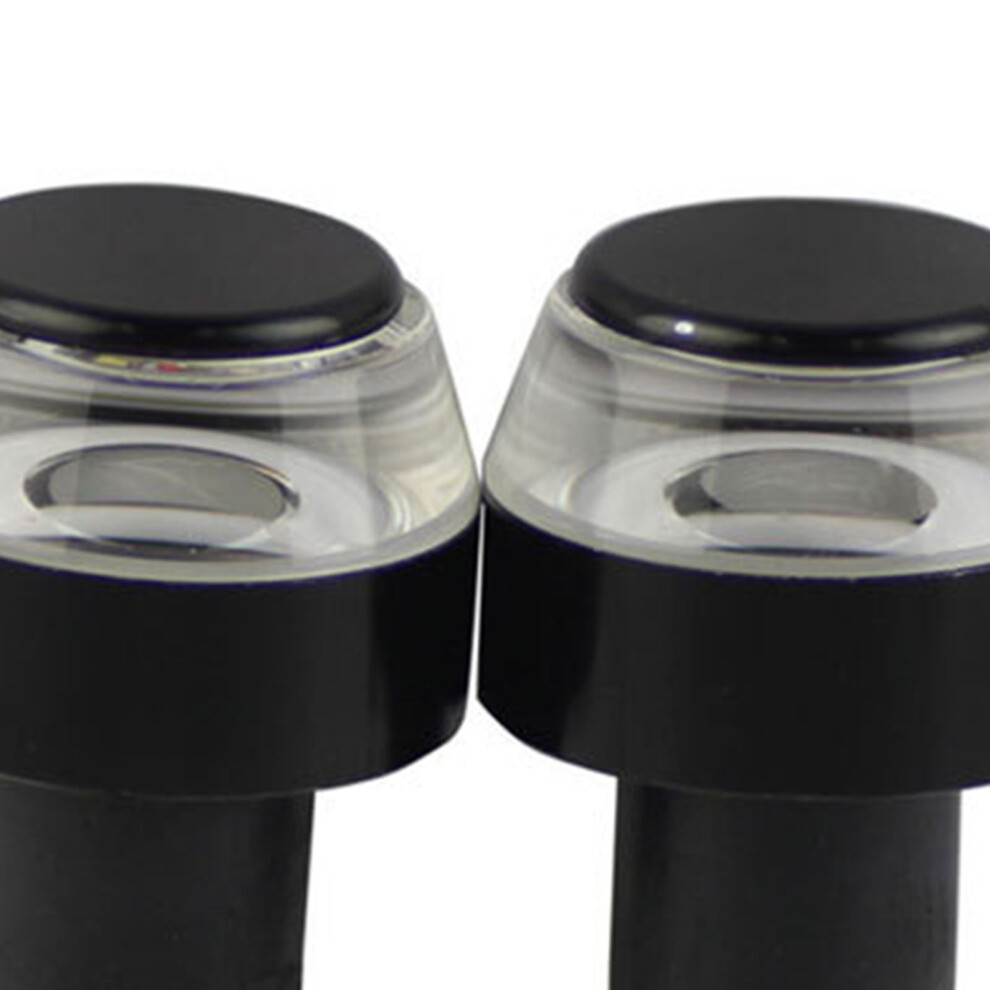 2Pcs Handlebar End Lights For Motorcycle Mountain Bike Led Turn Signal White/Yellow 5071355879561