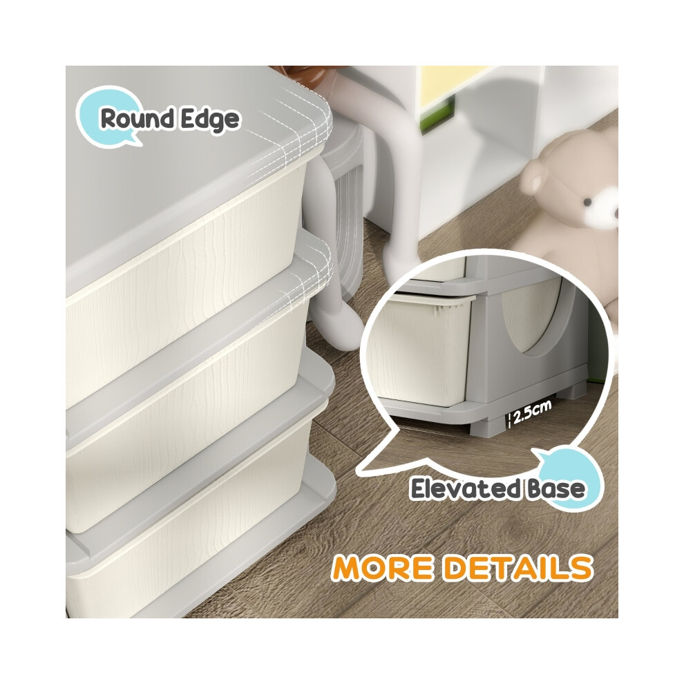 Kids Storage Unit with Nine Drawers Cream Sturdy Wooden Construction Spacious Child Organizer for Bedroom or Playroom-image-OPC-PMG5WXV-NEW