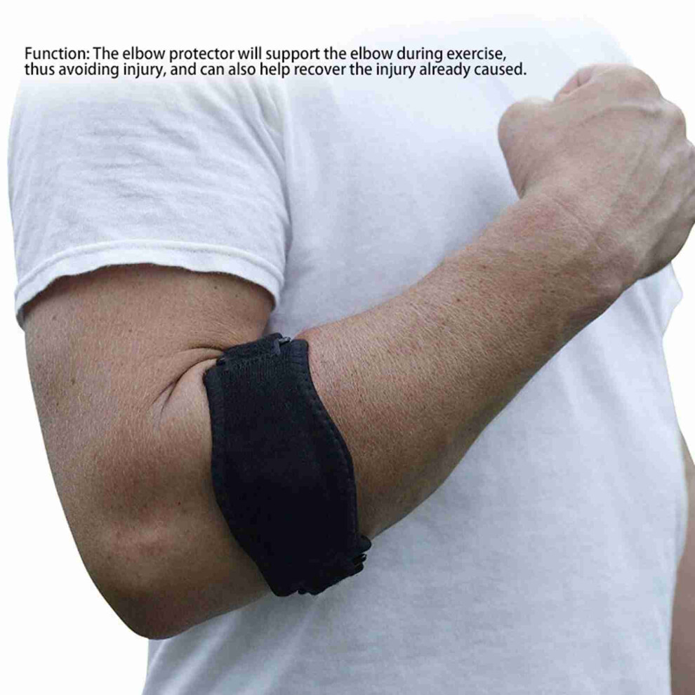 Blue Soft Breathable Tennis Elbow Brace 290Mm Adjustable Protector