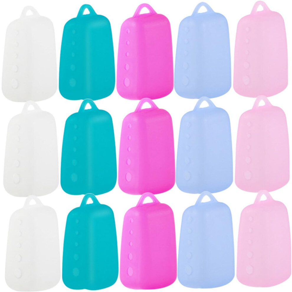15pcs Portable Silicone Toothbrush Covers Travel Head Caps, Protective Silicone Protectors Fits Most Heads