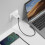 Ugreen abgewinkeltes USB-C-auf-USB-C-Kabel 3A, 1 m - Grau 3
