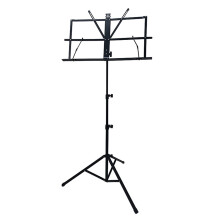 Tragbares, verstellbares schwarzes Eisen-Musikständer für Gitarristen, faltbar, 52 cm