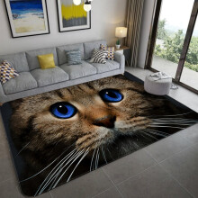 Children's Large Carpet 3D Water Fire Basketball Rug 120x160 cm Yellow Anti-Slip Playroom Living Room Mat