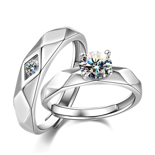 2 Stück verstellbare Kupfer-Rhinestone-Paarringe 1
