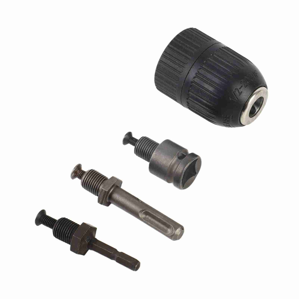 Keyless Drill Chuck 3-Jaw 1/2In Square To 1/4In Hex 2-13Mm Clamping 3711355890600