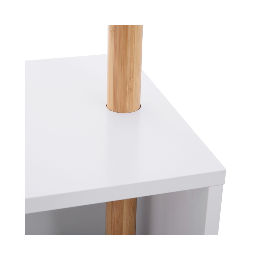 Wooden Entryway Coat Rack 180cm Storage Bench with Hat Hooks & Garment Organizer for Hallway & Living Room durable design-image-OPC-PMG66HT-NEW