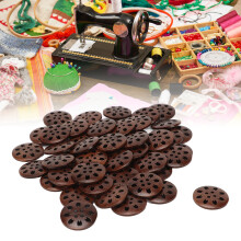 50 Wooden Craft Buttons Vintage 4 Holes for Sewing DIY Clothing Australia
