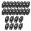 (As show, One size) 24 Pieces Adhesive Wheels Mini Fixed Wheels Caster Boxes Caster Small Caster Paste Sticky Caster Bl 1