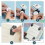 (As show, One size) 24 Pieces Adhesive Wheels Mini Fixed Wheels Caster Boxes Caster Small Caster Paste Sticky Caster Bl 4