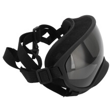 Durable PC Frame Black Dog Sunglasses Gray Goggles Adjustable Strap XL