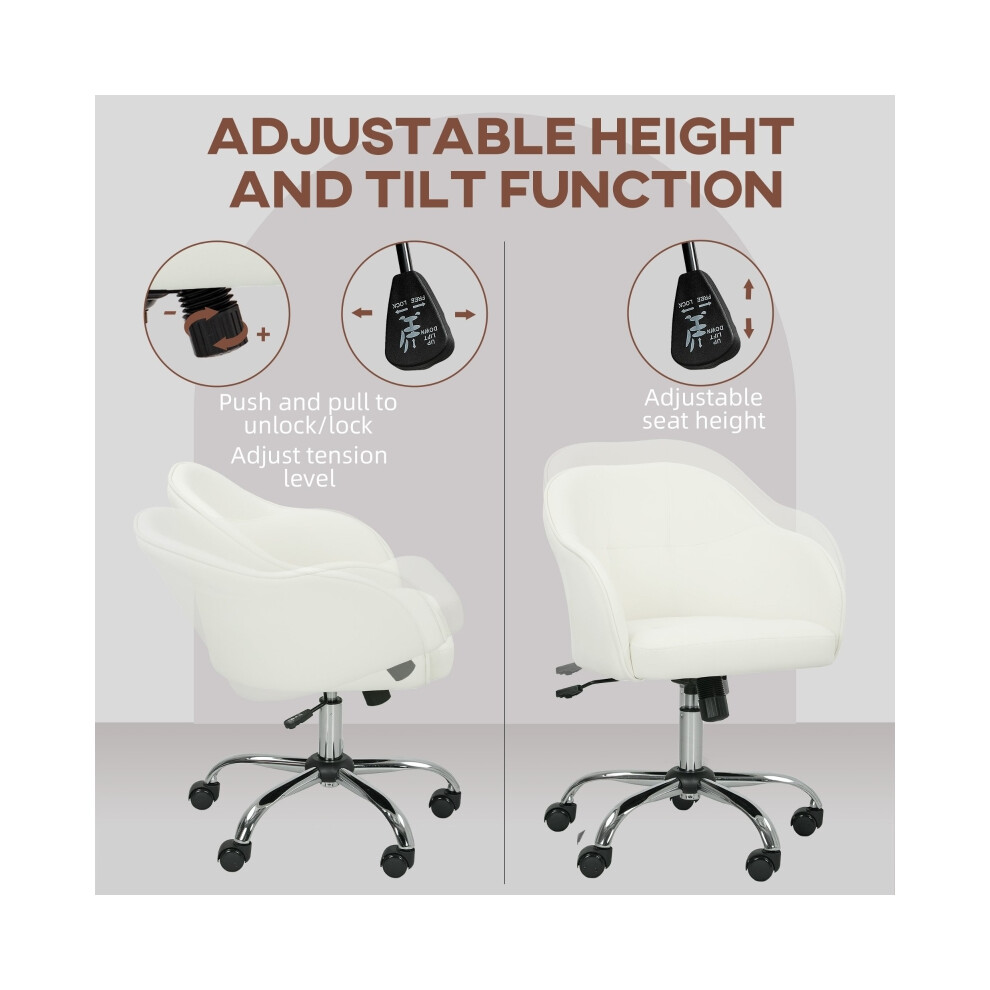 Adjustable Cream Velvet-Feel Office Chair 46-56cm Comfortable Ergonomic Office Seating Solution-image-OPC-PMG69PX-NEW