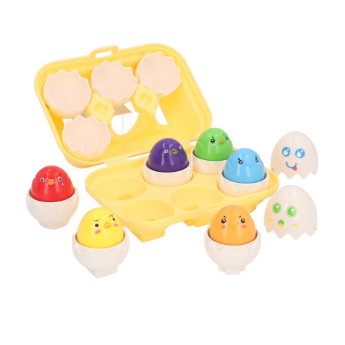 6PCS Ei Form Passenden Spielzeug Set Realistische 2
