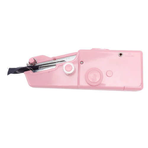 Portable Handheld Electric Sewing Machine – Pink, Lightweight, 4xAA Batteries 2