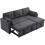 3-in-1 Convertible Sofa Bed with Internal Storage Chaise 4
