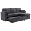 3-in-1 Convertible Sofa Bed with Internal Storage Chaise 16
