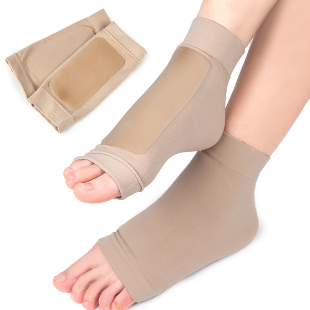 Foot & Ankle Brace Socks 1 Pair Soft Padded Ankle Support Invisible Gel Feet Protection For Sports And Skateboarding