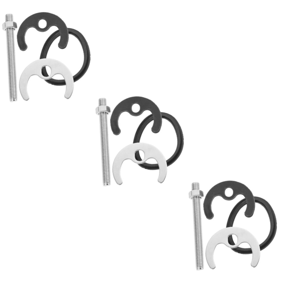 Faucet Nut Fastening 3 Sets Universal Kitchen Sink Faucet Mounting Hardware Antiloosing Cap Wash Basin Tap Fixing 9354506550431