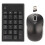 Wireless Number Pad Mouse Combo 2.4GHz 22 Keys 1200DPI 2