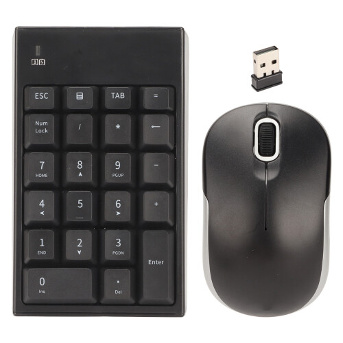 Wireless Number Pad Mouse Combo 2.4GHz 22 Keys 1200DPI 1