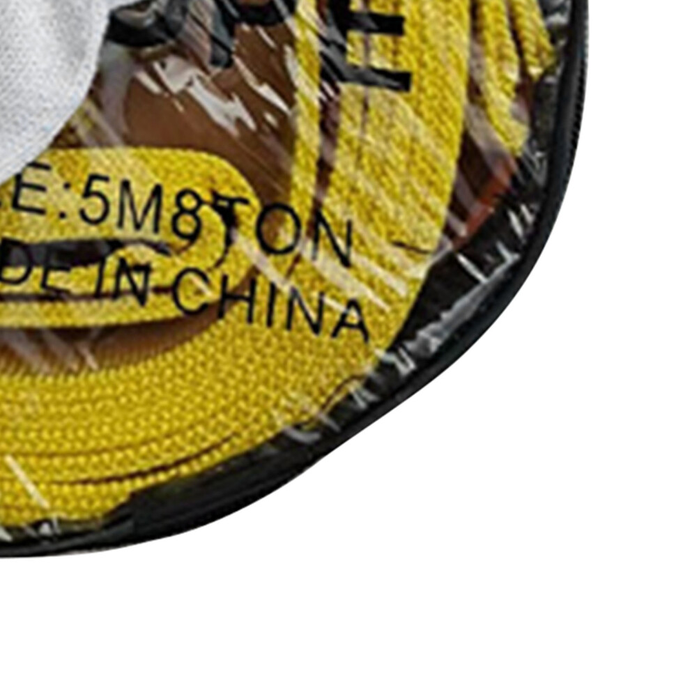 Car Towing Rope 5m 8T Heavy Duty Polyester Tow Strap with Hooks Yellow-image-OPC-PMG6CQV-NEW