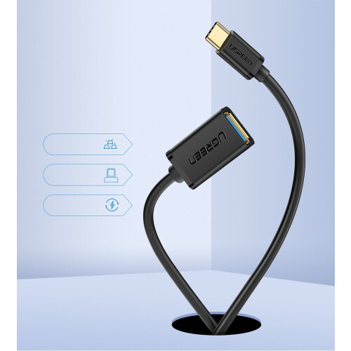 UGREEN OTG-Adapter USB-A (Buchse) auf USB-C (Stecker) - Schwarz 1