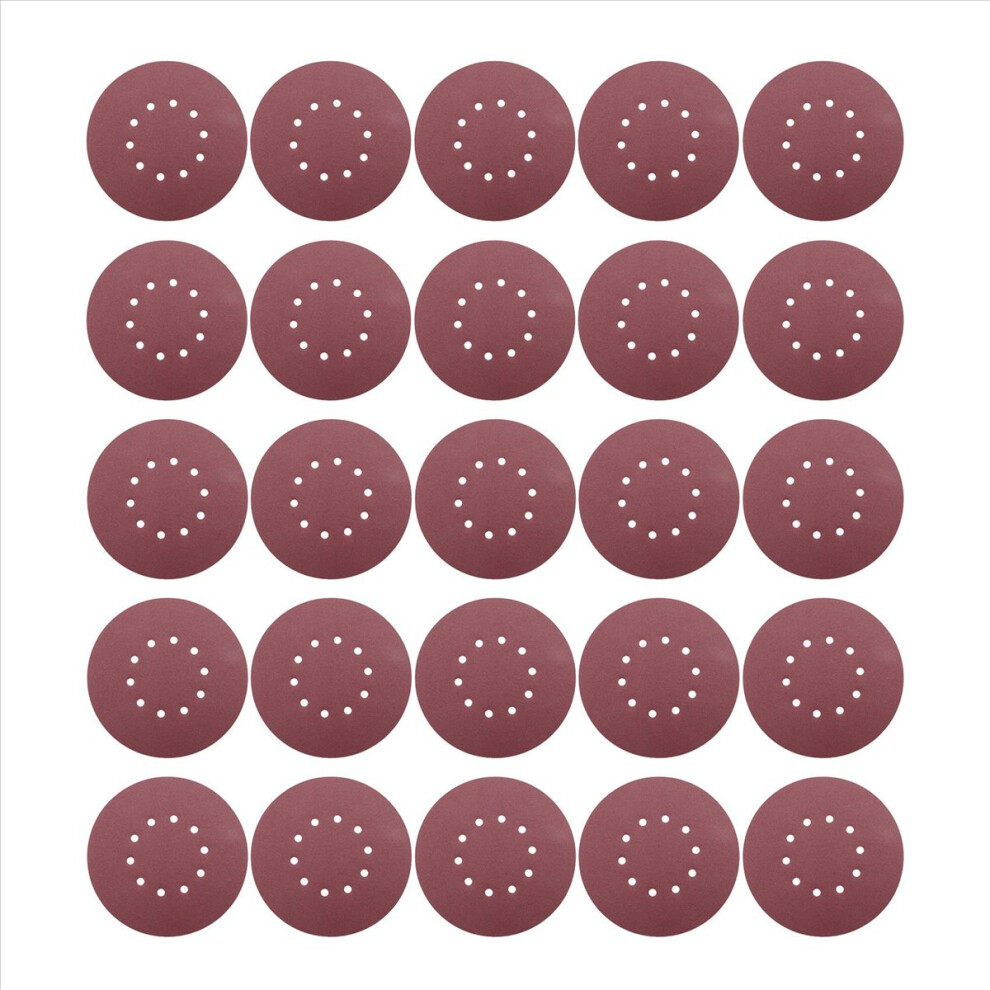 225Mm Sanding Discs,25Pcs P120 Grit 10 Hole Round Sandpaper Grain