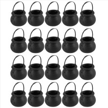 20 Pcs Candy Kettles Witch Skeleton Cauldron Holder Pot with Handle
