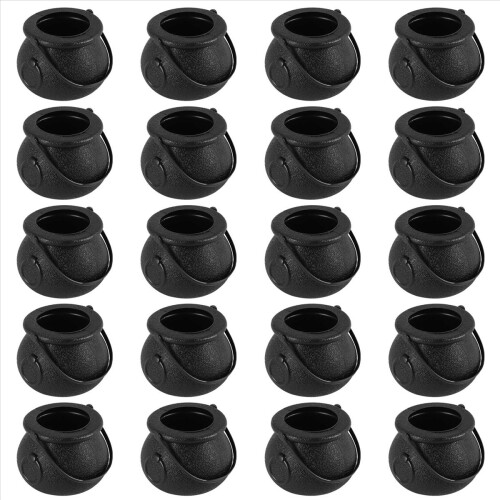 20 Pcs Candy Kettles Witch Skeleton Cauldron Holder Pot with Handle 1