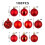 101Pcs Red Christmas Ball Ornaments for Christmas Tree 7