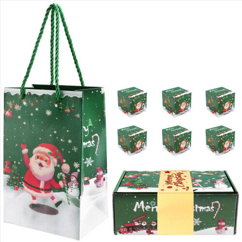 Christmas Money Box Set Gift Box for Cash Present Pull (Green 6pcs) 2