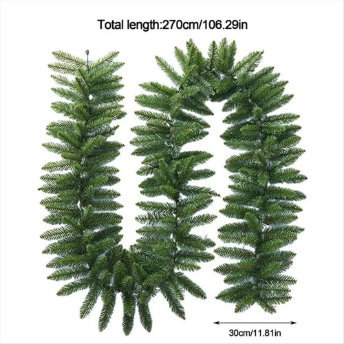 9FT Christmas Garlands Artificials Greenery Garlands Green 2