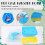 Pet Cage Hamster Cottage with Skylight Double Layer House Blue 5