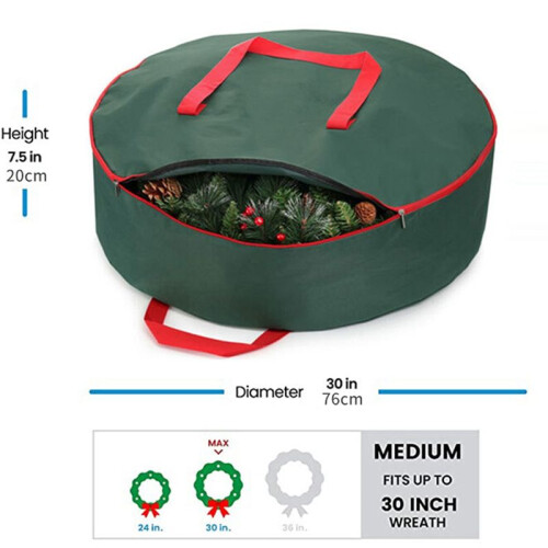 Christmas Tree Bag Oxford Cloth Foldable Storage Bag Red Rectangle 2