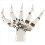 Weiße Halloween-Fingerhandschuhe mit beweglichen Skelettfingern 3