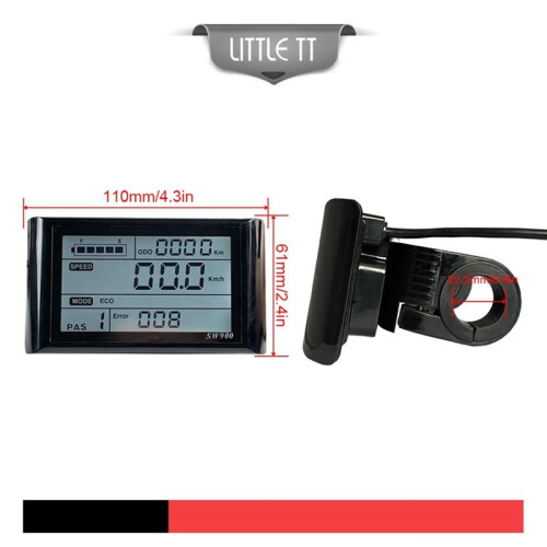 Ebike SW900 LCD Display Control Electric Bicycle Speed Meter SM Plug 1