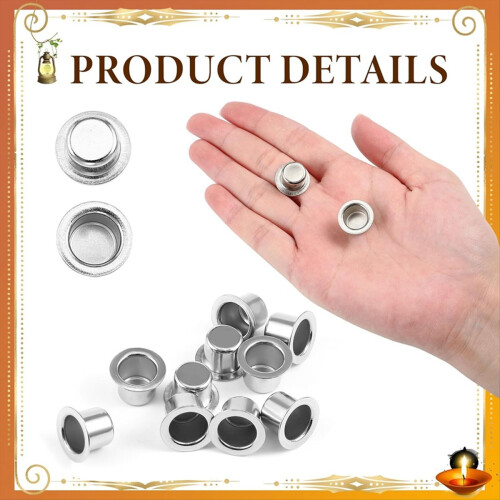 Metal Candle Holder with Candle Cup for Candle Making Deco Projects 2