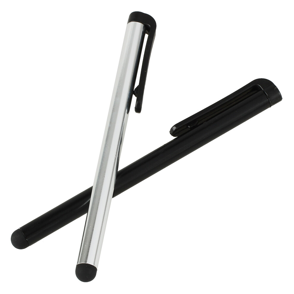 2 X Universal Stylus Pens For /Itouch//Touchscreen Devices! 2X Pens, 1 1 Silver/Black 4711093003903