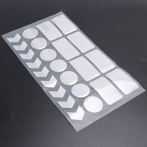 Reflective Strips Stickers Waterproof Bike Reflector Stripe White 2