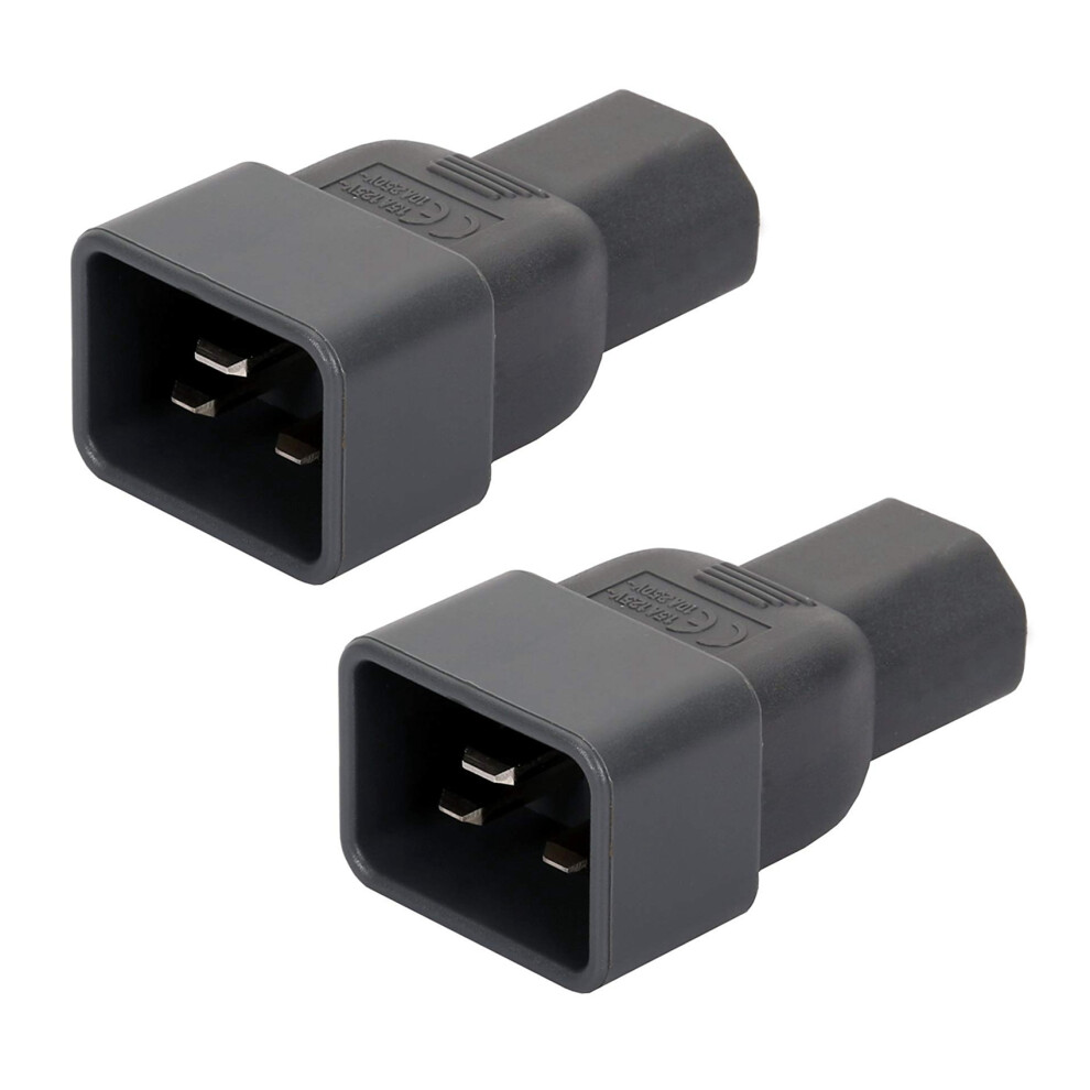 2X Beige Color IEC 320 C13 to C20 AC Adapter Power Connector-image-OPC-PMG6JN7-NEW