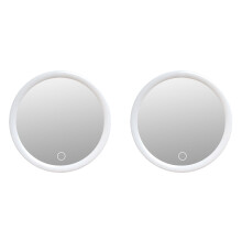 Specchio ingranditore 10X con luce LED compatta