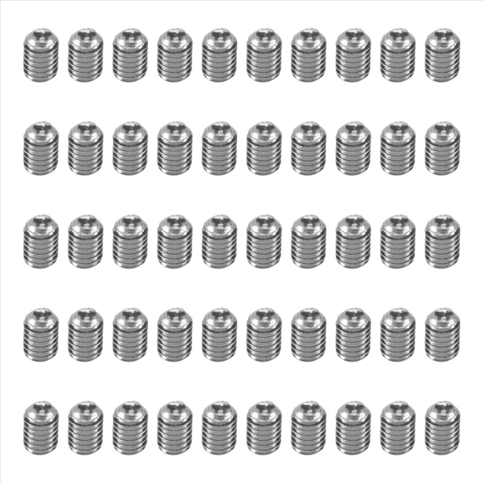 M3x4mm Stainless Steel Hex Socket Set Cap Point Grub Screws 50Pcs 4712297543455
