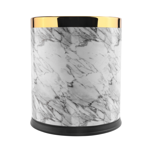 Marble Pattern 10L Trash Can Living Room Bathroom Kitchen Trash Bin 1
