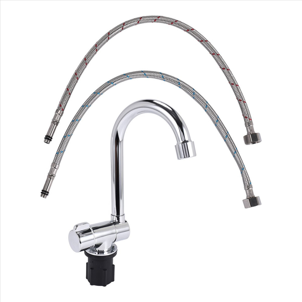Foldable 360 Dgree Single Handle Cold & Hot Water Faucet For Rv Boat 4712297548016
