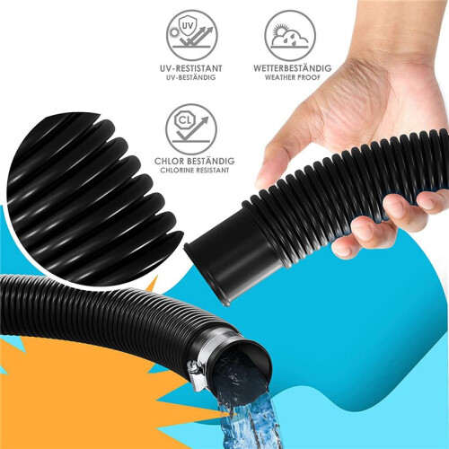 6. Swimming Pool Hose Diameter 32 Mm,Black 2