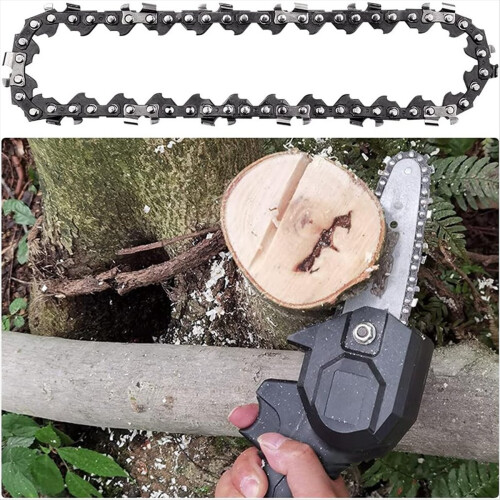 Mini Chainsaw Chain 4 Inch Guide Saw Chain 1/4 LP Pitch, 28 Sections 1